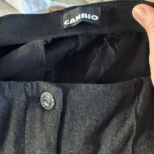 Cambio Women's Charcoal Gray Wool-Blend Trousers